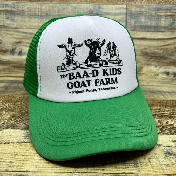 Other - Bad Kids Goat Farm Unisex Trucker Hat Green Pigeon Forge Tennessee Baseball Cap
